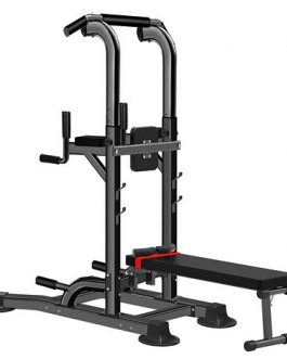Pull Up Bar Gym Fitness Equipment Power Tower With Bench and Barbell Stand