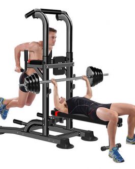 Pull Up Bar Gym Fitness Equipment Power Tower With Bench and Barbell Stand
