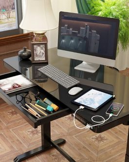 ET118-N GlassTabletop Electric Height Adjustable Standing Desk