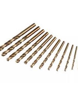 13pc 1.5-6.5mm Round Shank Twist Drill Bit Set Titanium