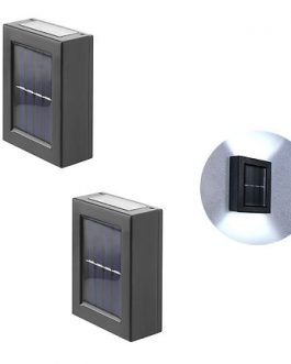 LED Solar Wall Lamp / Cool White (Pack of 2)